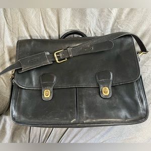 Coach laptop bag, leather